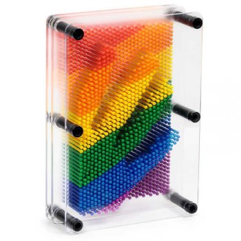 Rainbow pin art 3d otisky