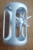 Je�ek v kleci - ORIGINAL matn� st��brn� vnit�ek roz�roubovateln� prilepeny osten