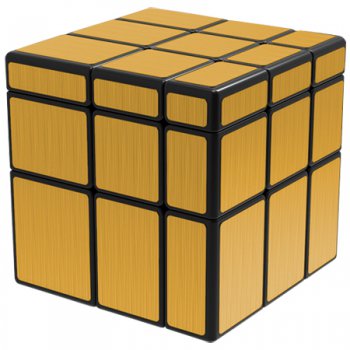 QiYi Brushed Golden Mirror Blocks 3x3x3 Magic Cube černá