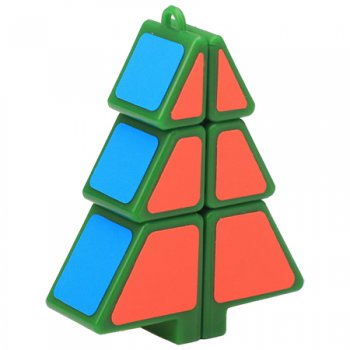 Zcube 1x2x3 Christmas Tree Magic Cube Puzzle Green