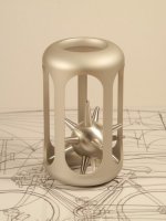 Ježek v kleci - ORIGINAL matný stříbrný vnitřek rozšroubovatelný Plechova krabicka