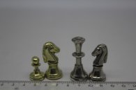 Šachy kovové staunton bronz