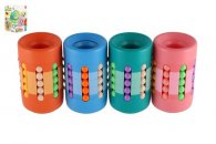 Hlavolam v�/Stoj�nek na tu�ky plast 10cm 4 barvy v krabi�ce 7x11x6,5cm