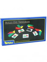 Tangram barevn hra - bulls eye tangram