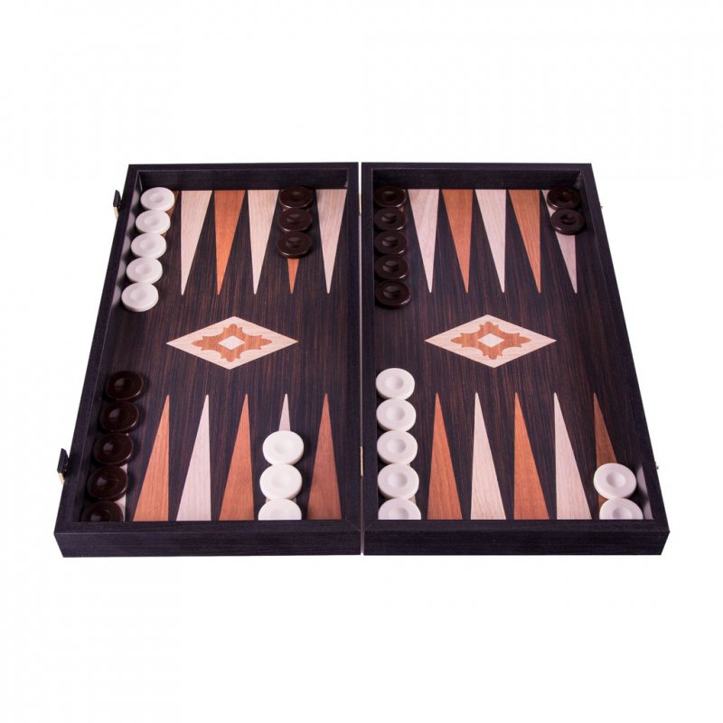 Backgammon Wenge (černý) extra malý cestovní
