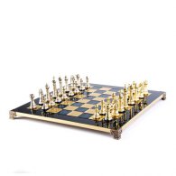 Šachy kovové staunton modré